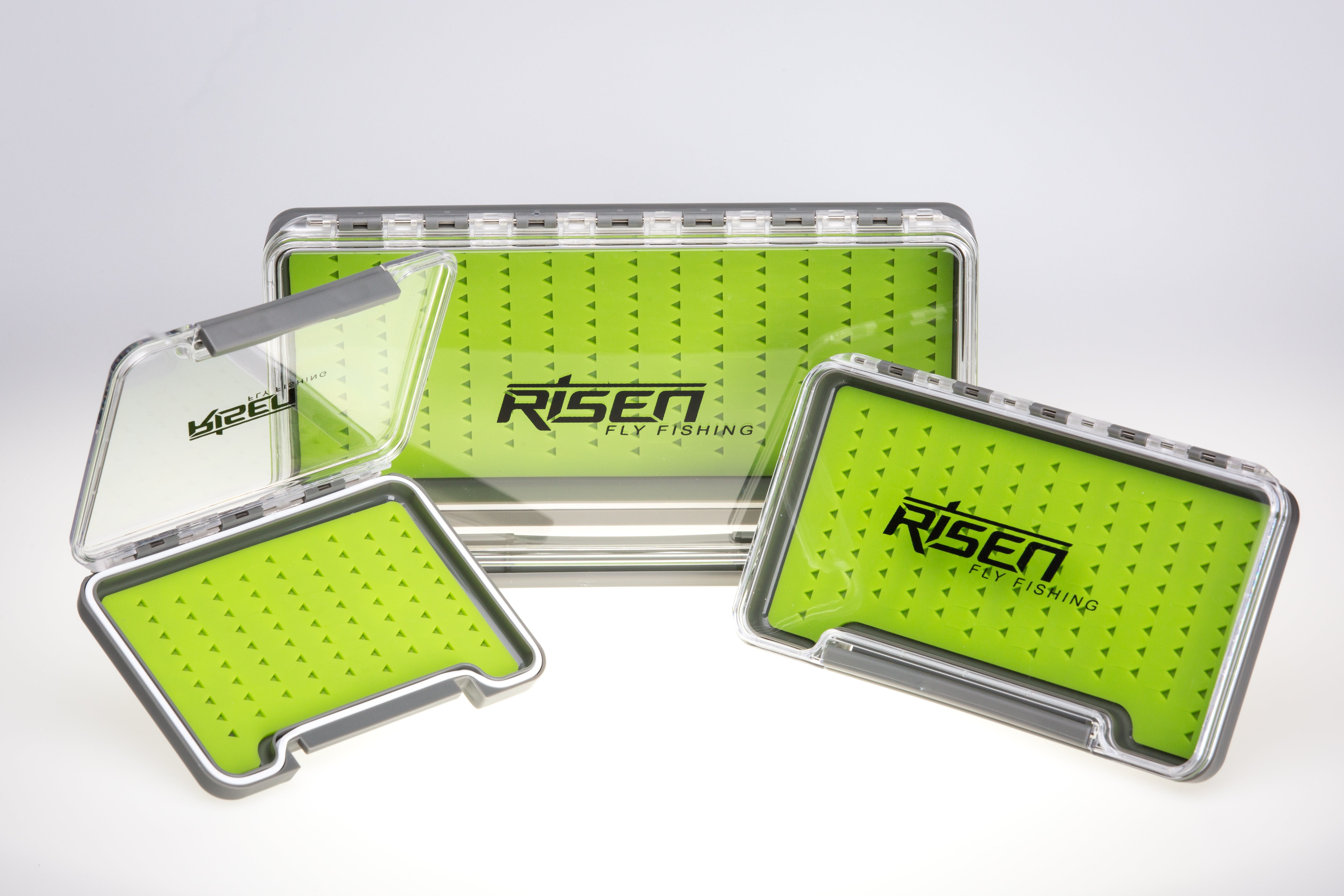 Waterproof fly boxes with green silicone insert – Stillwater Fly Shop