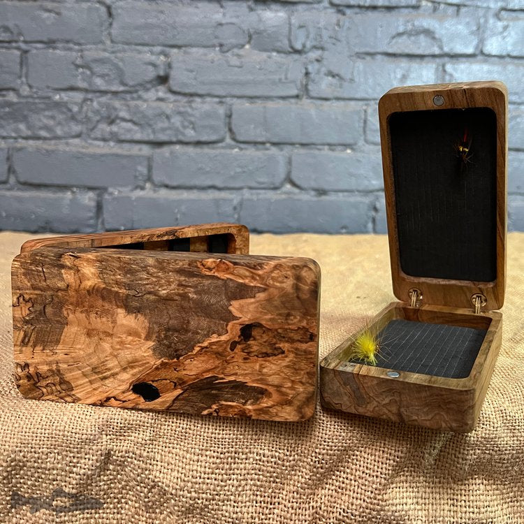 Fly Box Maple Burl Clam Shell - Handcrafted & Made in USA – Stillwater ...