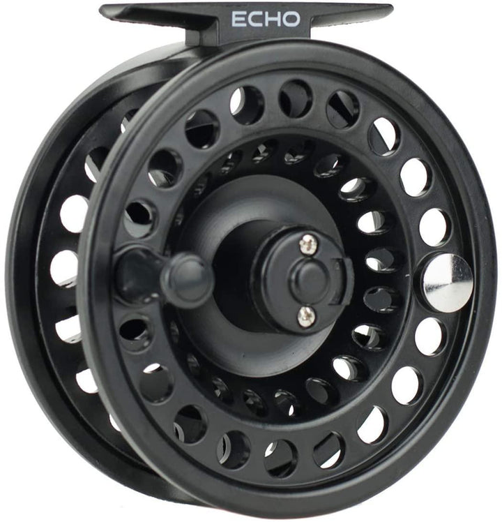 echo saltwater fly reel's Base 4/5 Reel A new Bunker Pattern Blue Orchid With a well Model:Lexa 400HL-P (Left Hand)